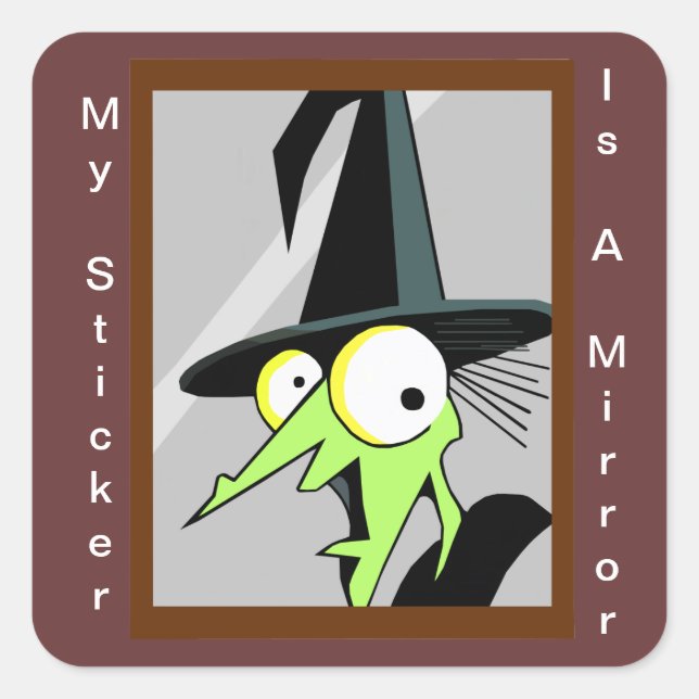 Hexenschutzkleber Quadratischer Aufkleber (Vorderseite)