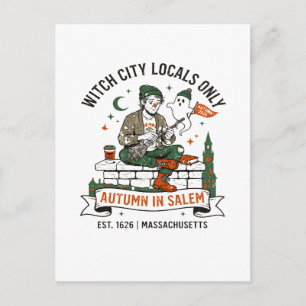 Hexenstadt Einheimische nur Salem Massachusetts Postkarte