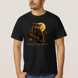 Hexenstunde-Gotik-Eule-Halloween-Männer-T-Shirt T-Shirt