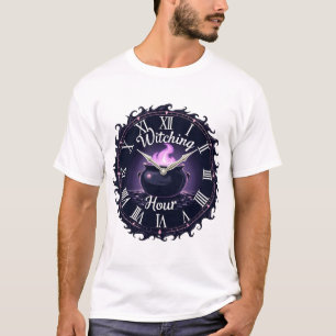Hexenstunde, verzaubertes Uhrendesign T-Shirt