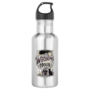 Hexenstunde Vintage Gravur Hexen Design_1 Edelstahlflasche