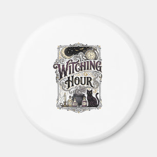 Hexenstunde Vintage Gravur Hexen Design_1 Magnet