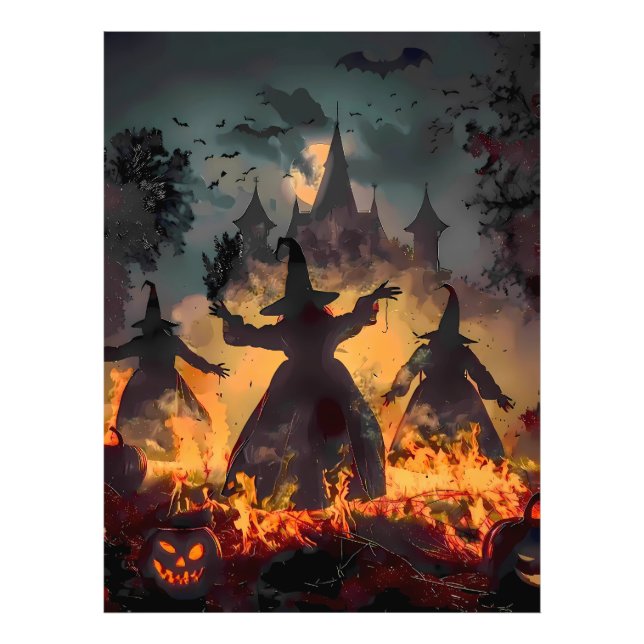 Hexenstunden-Ritual – Feuertanz der drei Schwester Fotodruck (Vorne)
