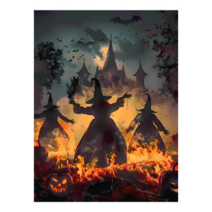 Hexenstundenritual – Feuertanz der drei Schwestern Fotodruck