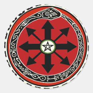 Hexensymbol für Chaos Runder Aufkleber
