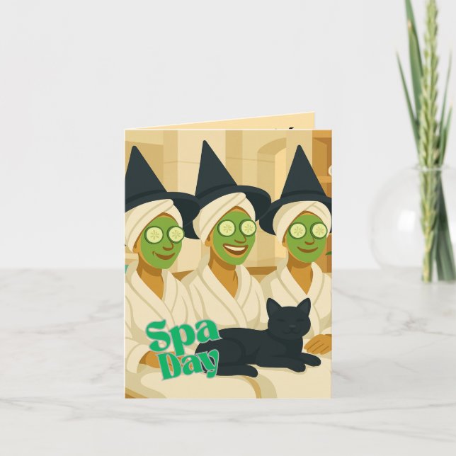 Hexentag Wellness-Center Funny Spaß Einladung (Vorderseite)