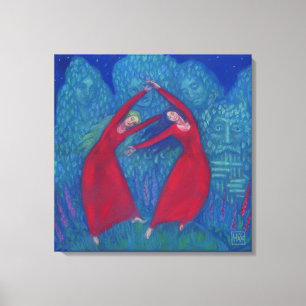 Hexentanz, Pastellmalerei, Fantasy-Kunst Leinwanddruck