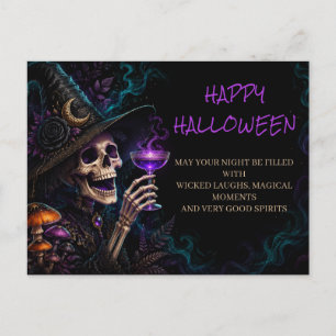 Hexentrank & Boo ze Gothic Halloween Cocktail  Postkarte