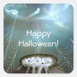 Hexentrank Gespenstische Halloween-Party-Geschenke Quadratischer Aufkleber