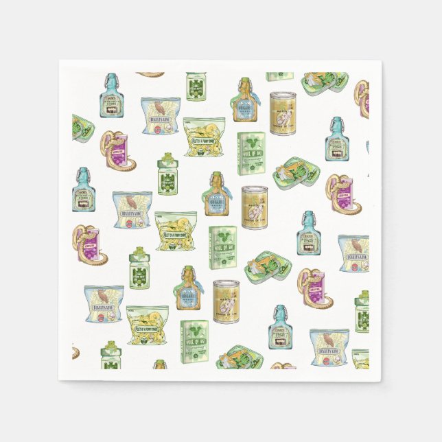 Hexentrank-Muster doppelt Serviette (Vorderseite)