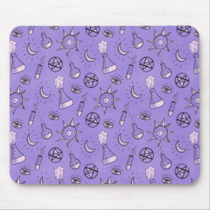 Hexentränke Lila Alchemy-Muster Mousepad