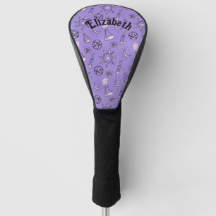 Hexentränke Lila Alchemy-Muster Name Golf Headcover