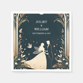 Hexentraum Mystical Stars Moon Wedding Serviette