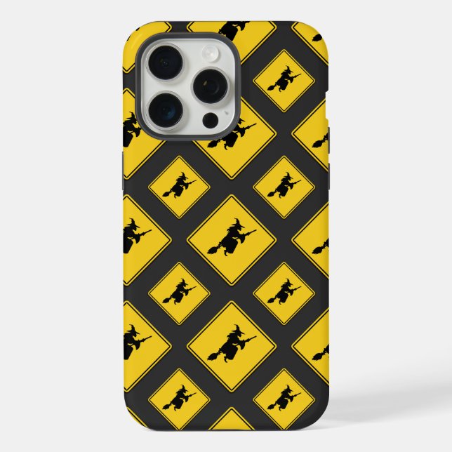 Hexenwarnung Halloween iPhone Hülle (Rückseite)