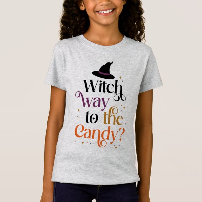Hexenweg bis zum Candy Halloween-Shirt T-Shirt (Vorderseite)