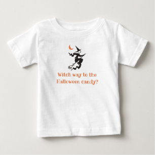 Hexenweg bis zum Niedlichen kandy Halloween Baby T-shirt