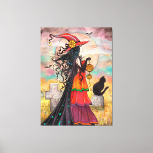 Hexenweg Wicca Halloween Kunst von Molly Harrison Leinwanddruck
