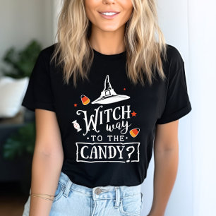 Hexenweg zu den Süßigkeiten Lustiges Halloween T-Shirt
