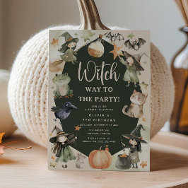 Hexenweg zum Geburtstag der Kinder des Party Einladung
