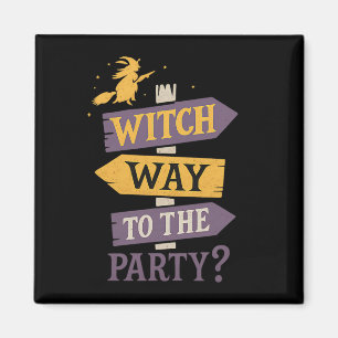 Hexenweg zum Party Funny Halloween-Zeichenpfeile Magnet