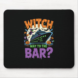 Hexenweg zum R Lustige Halloween-Kreuzfahrt Mousepad