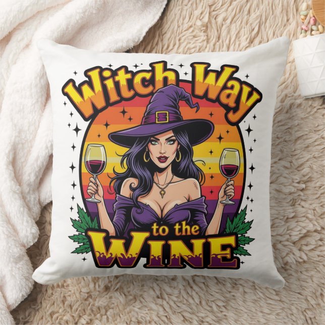 Hexenweg zum Wein Kissen (Decke)