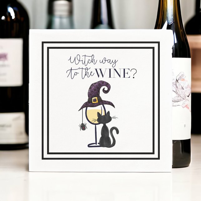Hexenweg zum Wine Niedlich Funny Serviette (Von Creator hochgeladen)