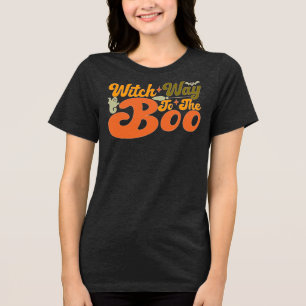 Hexenweg zur Boo Art Retro Halloween Tri-Blend Shirt