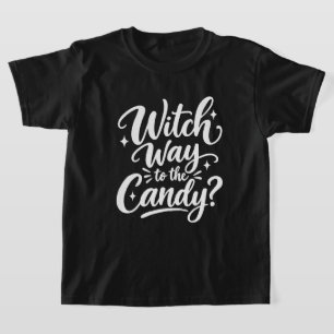 Hexenweg zur Süßigkeit Kinder Halloween-Party T-Shirt