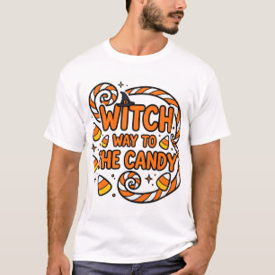 Hexenweg zur Süßigkeiten Halloween-Shirt T-Shirt