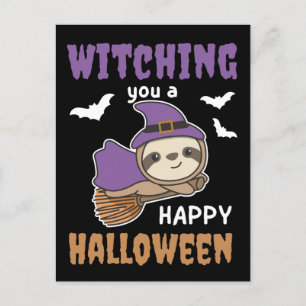 Hexenzauber, die dir ein glückliches Halloween era Feiertagspostkarte