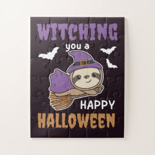 Hexenzauber, die dir ein glückliches Halloween era Puzzle