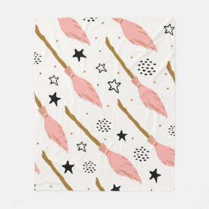 Hexenzauberer-Doodle-Muster Fleecedecke