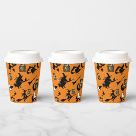 Hexenzauberer Schwarzmeerkatze Pappbecher