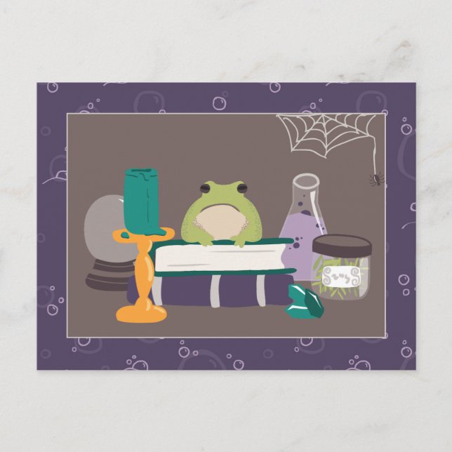 Hexenzauberschuss Halloween Postkarte (Vorderseite)