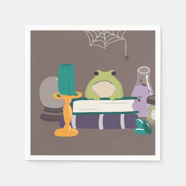 Hexenzauberschuss Halloween Serviette (Vorderseite)