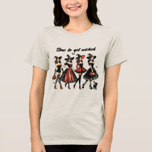 Hexenzeit - Zeit, böse zu werden Halloween Tri-Blend Shirt
