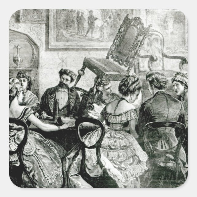 Hexerei, 1871 quadratischer aufkleber (Vorderseite)