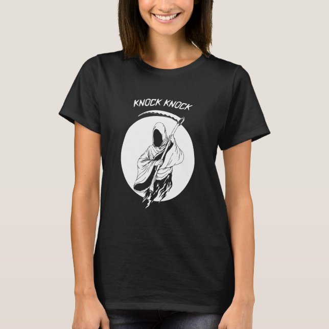 Hexerei Dark Goth Blackcraft Todesgrimm Sensenmann T-Shirt (Vorderseite)