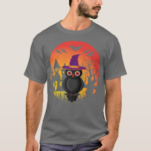 Hexerei Geschenke Halloween Owl Spuk Mansion Witch T-Shirt
