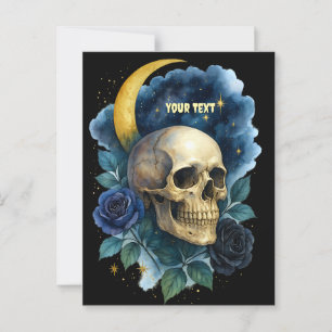 Hexerei Gothic Floral Halloween Creepy Postkarte