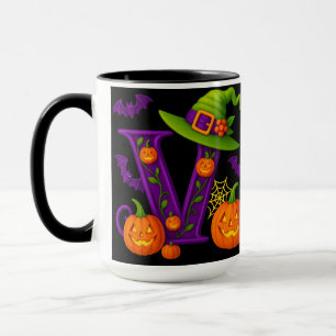 Hexerei Halloween Initial "V"-Tasse Tasse