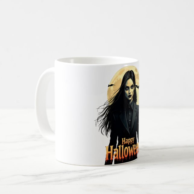 Hexerei Halloween Night Kaffeetasse (Vorderseite Links)