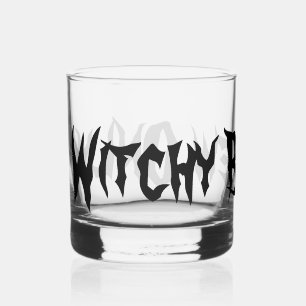 Hexerei nur halloween lustige Orangentypografie Whiskyglas