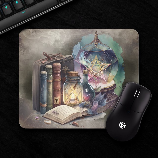 Hexerei | Pastel Spellbook Tomen und Kristallball Mousepad (Von Creator hochgeladen)