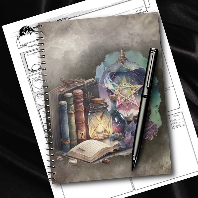 Hexerei | Pastel Spellbook Tomen und Kristallball Notizblock (Von Creator hochgeladen)