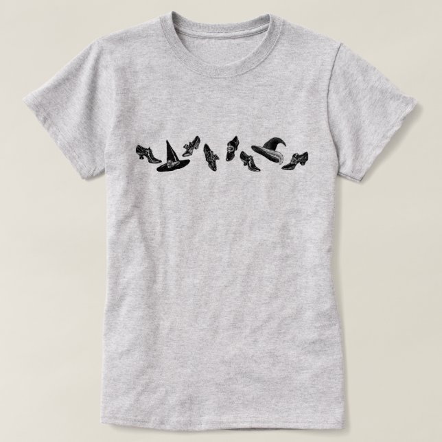 Hexerei Schuhe T-Shirt (Design vorne)