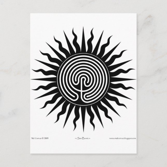 Hexerei: Sonnenbrand Labyrinth #4 Postkarte (Vorderseite)