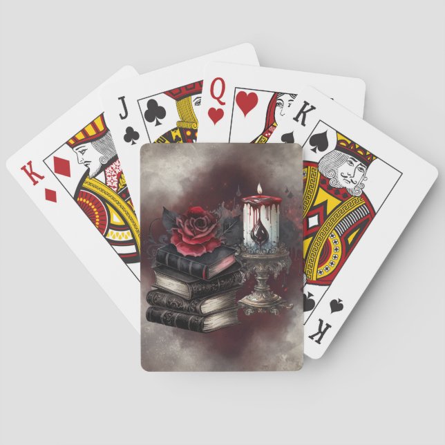 Hexerei | Spellbook-Gräber und Schädelkerze Spielkarten (Rückseite)