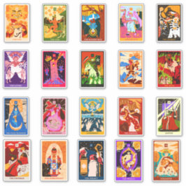 Hexerei Tarot Card Magisch, Fantasie Aufkleber